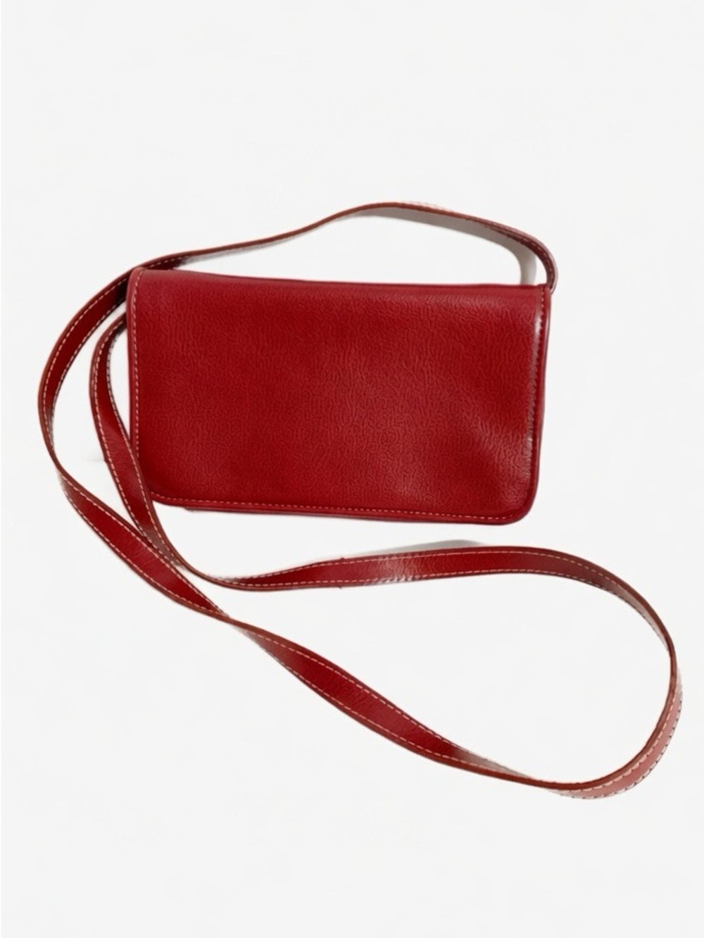 Vintage Liz Claiborne Faux Leather Crossbody Bag Flap Closure Magnetic Snap Re